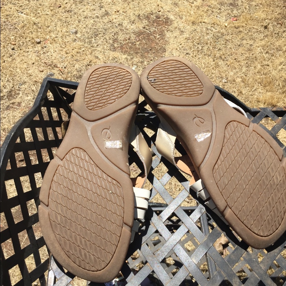 Easy spirit two tone slip on flat sandals - Picture 3 of 7